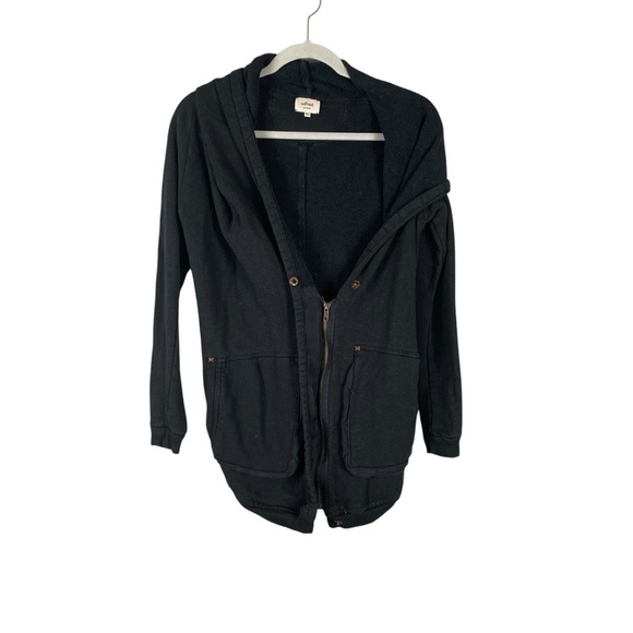 Wilfred Tops - Wilfred XXS Black Zip Up Longline Hoodie Jacket Aritzia